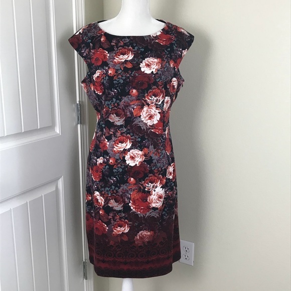 North Style Dresses & Skirts - North Style Floral Print Cap Sleeves Dress Sz 14